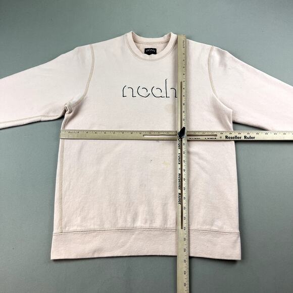 Noah NYC Sweatshirt Adult Small Pink Embroidered Crewneck Pullover Terry Cotton - Picture 9 of 12